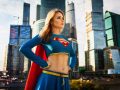 SuperGirl at Moscow City Towers