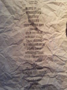 Note that the setlist has some funny mistakes, such as "Feed the Pony" instead of "Feed the Machine" | Photo: Kai vom Stein