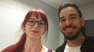 AltWire's EU Correspondent Melissa Wilke with Linkin Park's Mike Shinoda 
