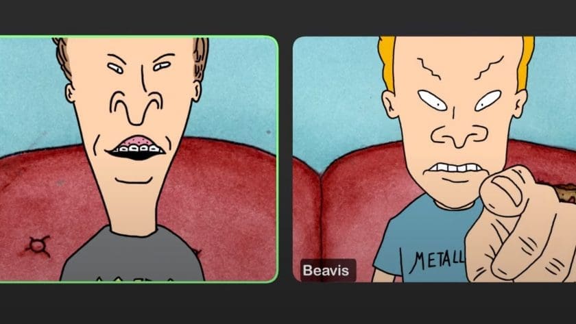 Beavis and Butthead on Zoom